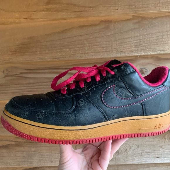 Vintage Nike Air Force I Low Premium 07’ Black Hawaii Shoes - Picture 2 of 14